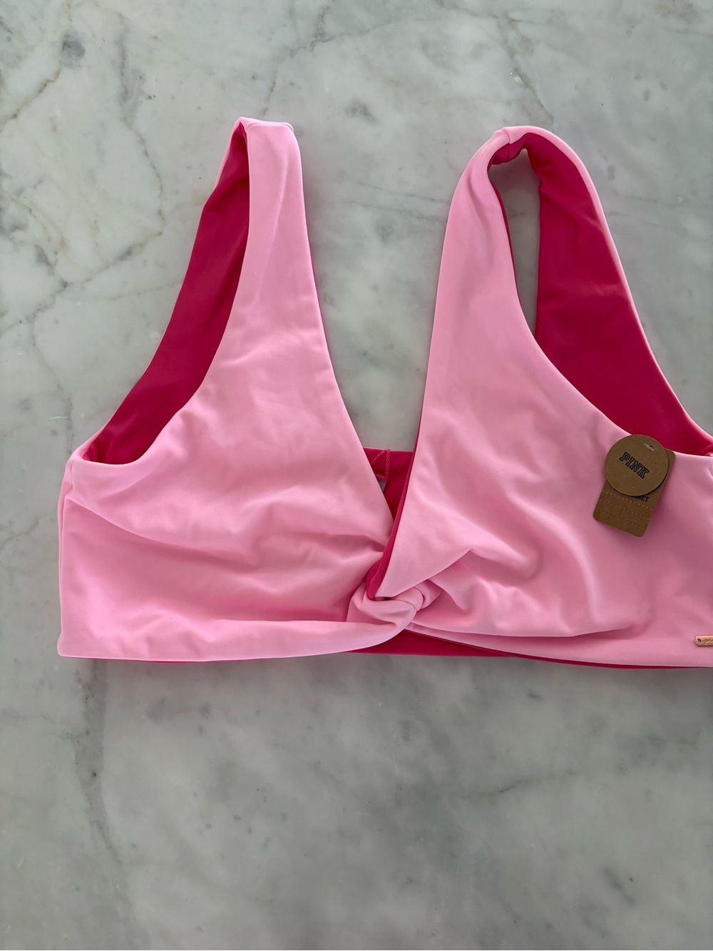 PINK Victoria's Secret Reversible Pink Bikini Top with Tag
